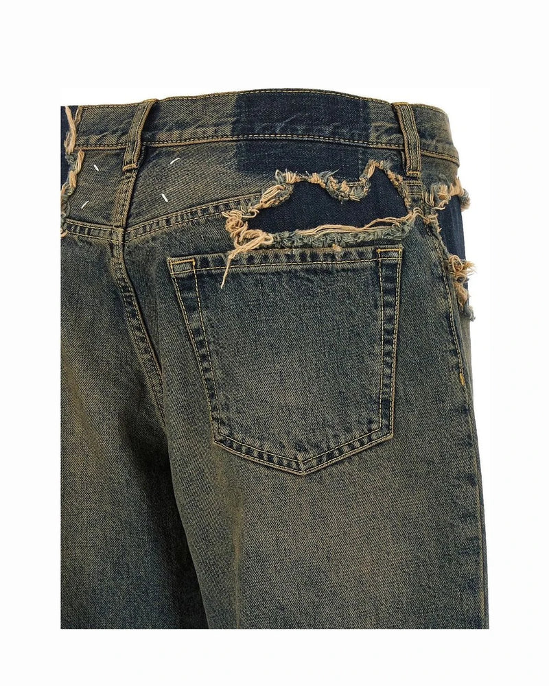 Maison Margiela Jean in blue, Cotton — view 4