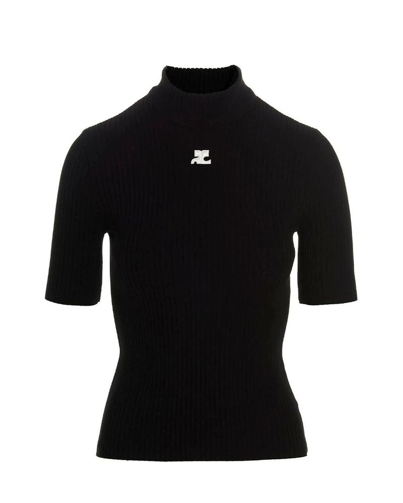 Courrèges Sweater in black, Viscose