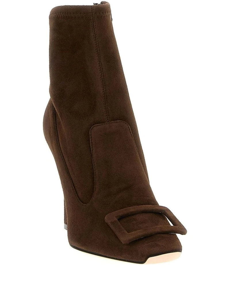 Roger Vivier Ankle Boots in brown, Lamb Leather — view 2