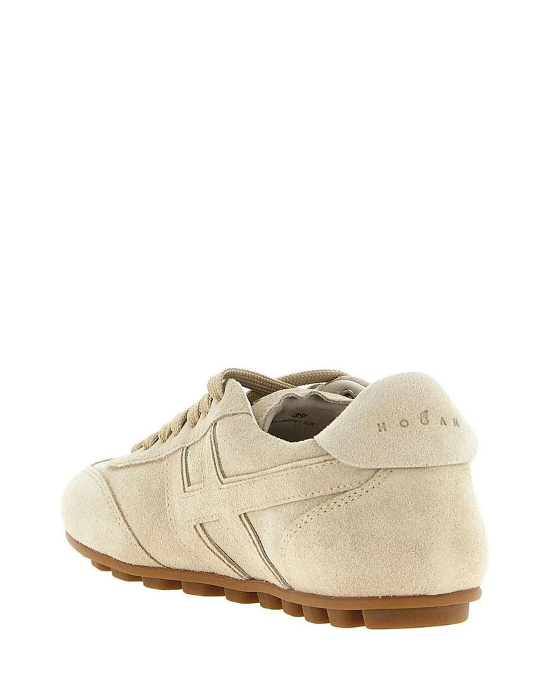 Hogan Sneakers in beige, Calfskin Leather — view 3