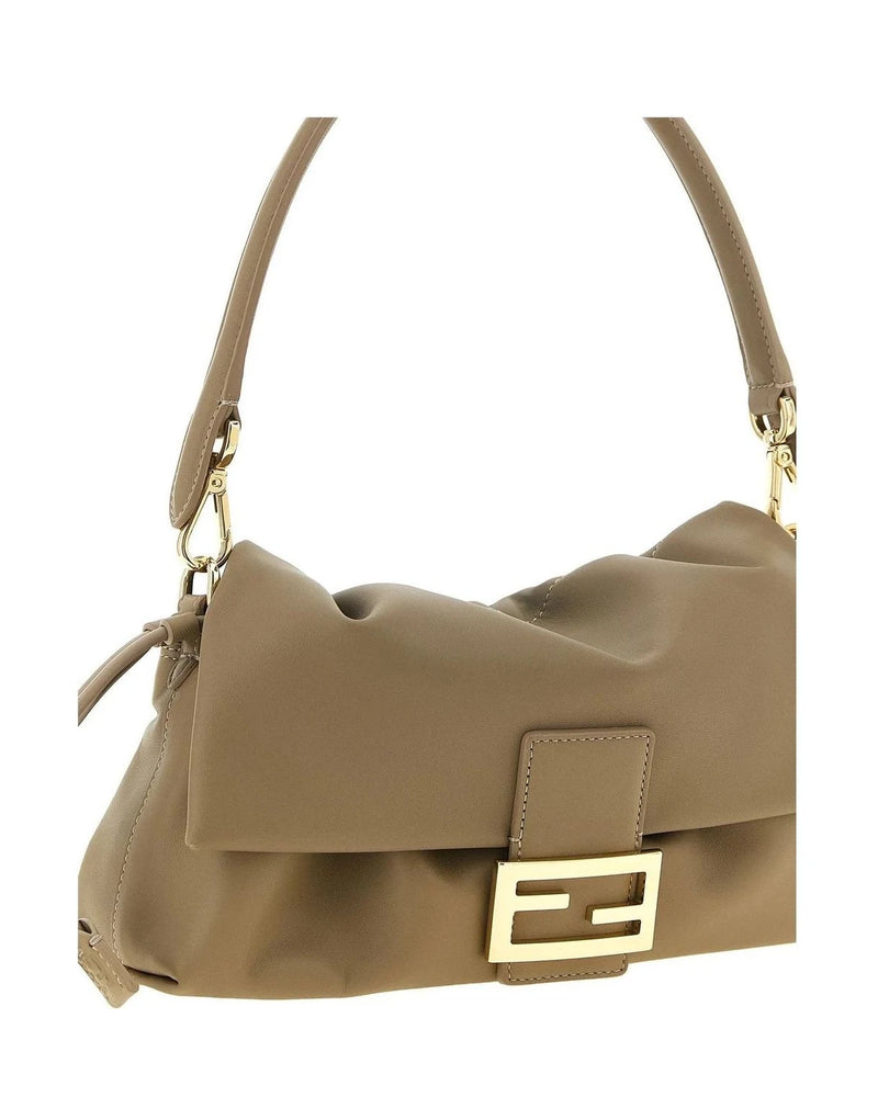 Fendi Hobo Bag in beige, Lamb Leather — view 3