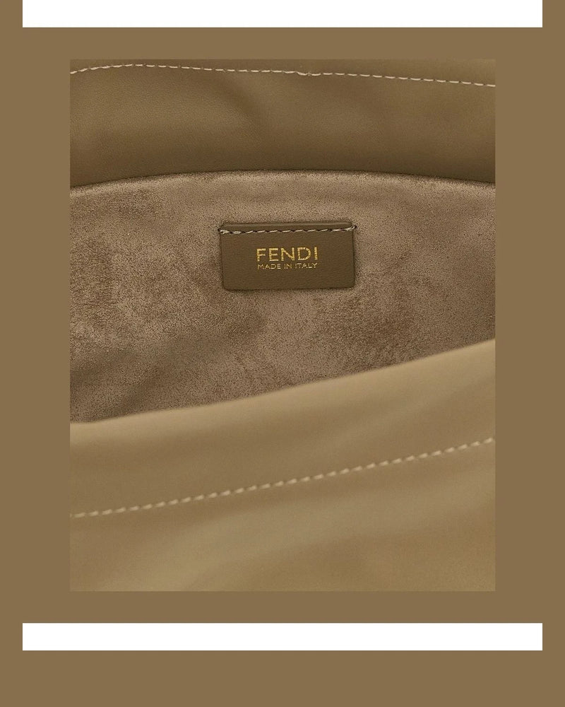 Fendi Hobo Bag in beige, Lamb Leather — view 4