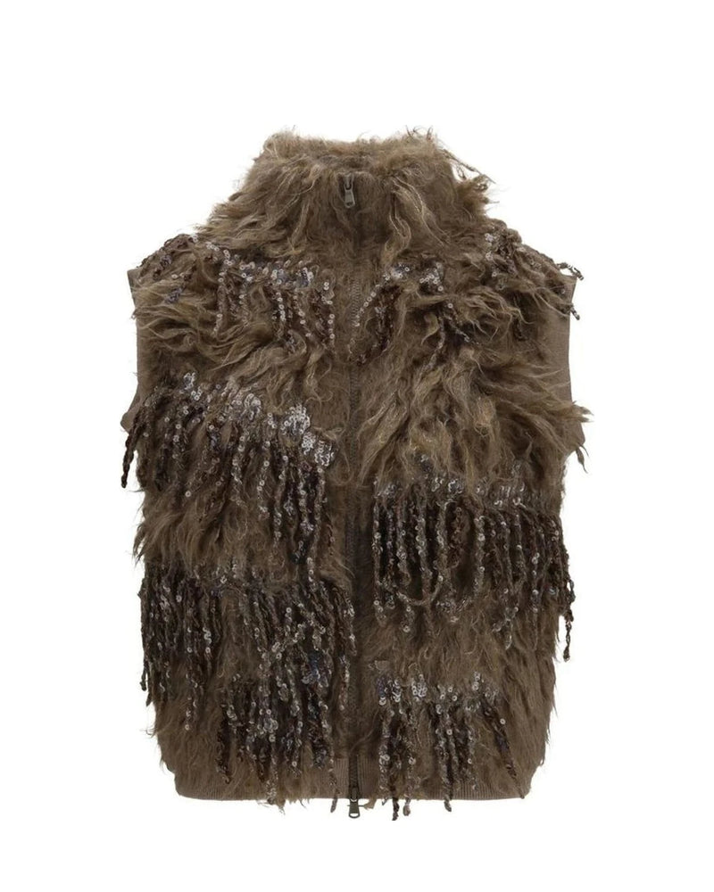 Brunello Cucinelli Sweater in beige, Mohair