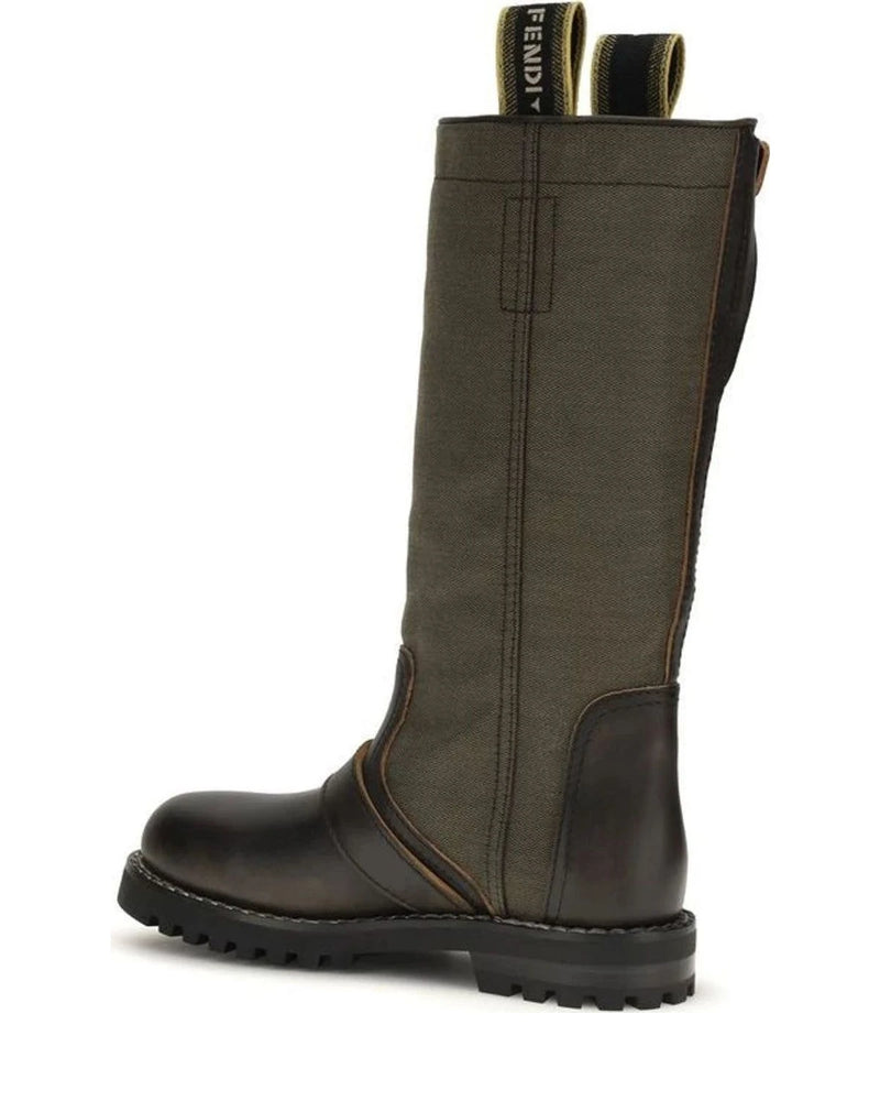 Fendi Boots in brown, Cotton — view 3