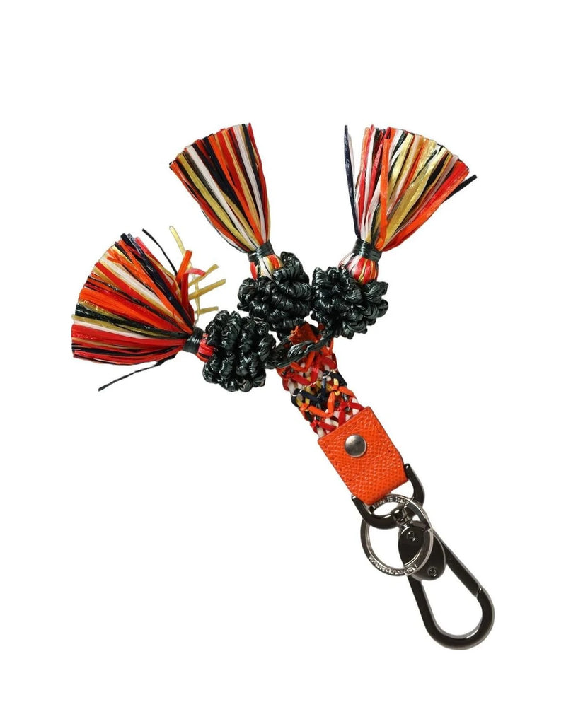 Dolce & Gabbana Keychain in multicolor, Raffia