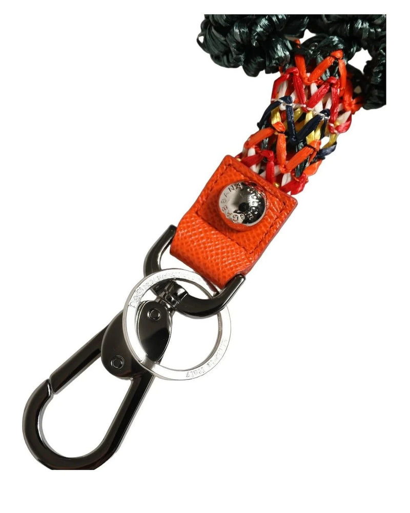 Dolce & Gabbana Keychain in multicolor, Raffia — view 3