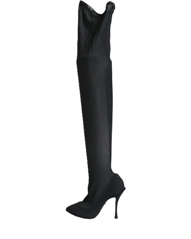 Dolce & Gabbana Knee High Boots in black, Elastane — view 5