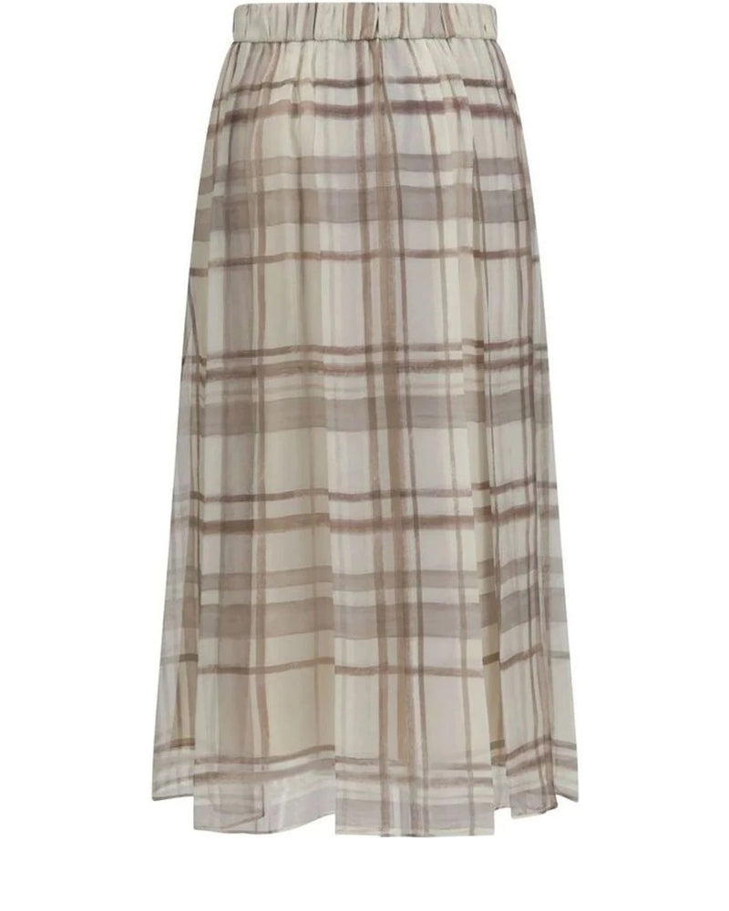 Brunello Cucinelli Skirt in beige, Silk — view 2