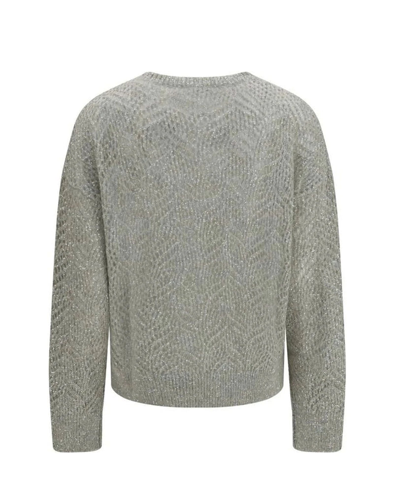 Brunello Cucinelli Sweater in gray, Linen — view 2
