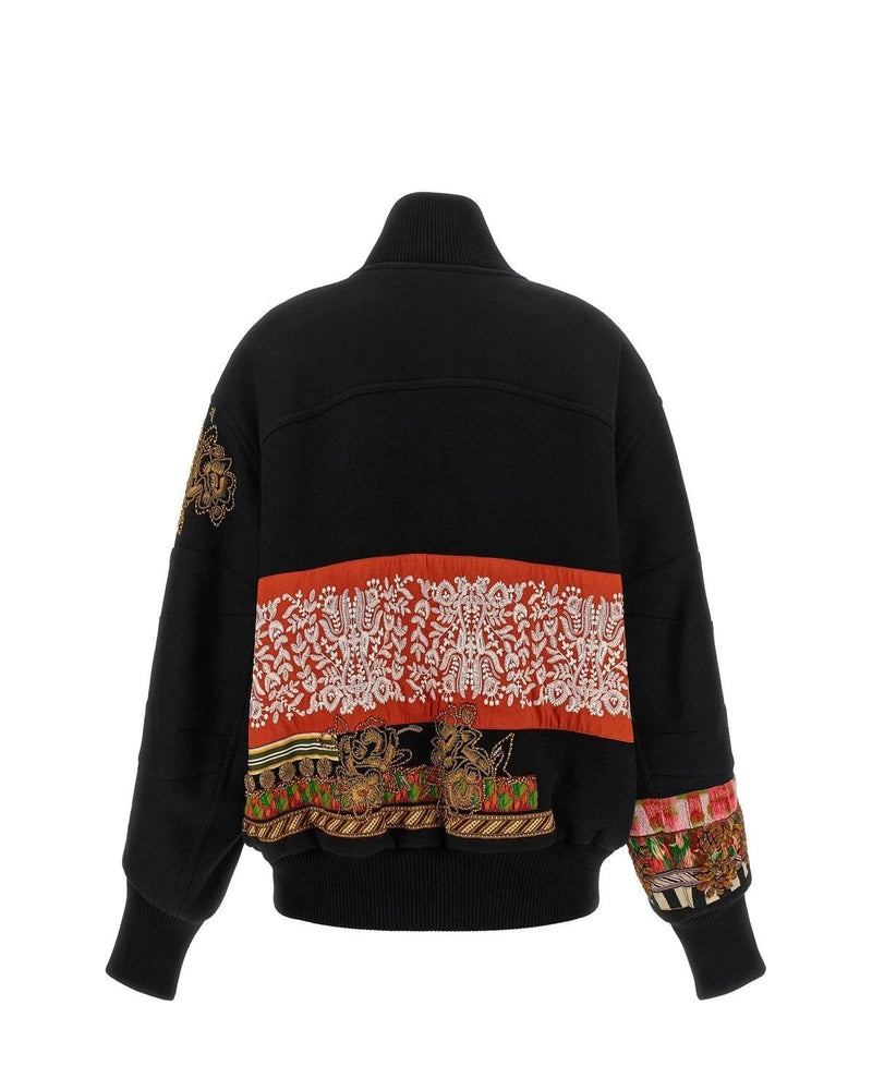 Dries Van Noten Bomber Jacket in multicolor, Wool — view 2