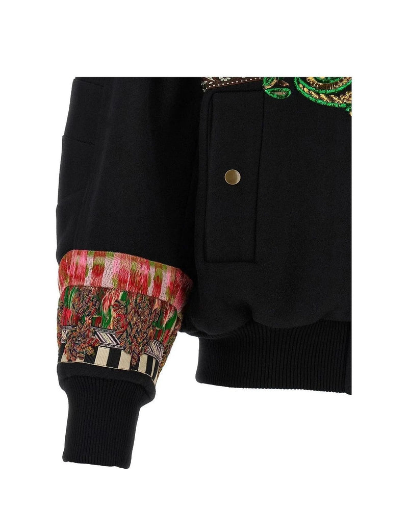 Dries Van Noten Bomber Jacket in multicolor, Wool — view 4