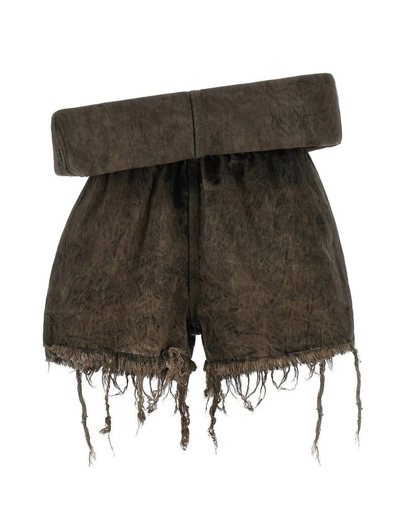 Rick Owens Bermuda in gray, Cotton