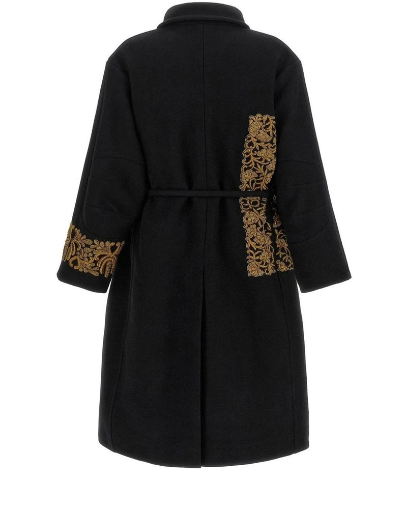 Dries Van Noten Overcoat in black, Wool — view 2