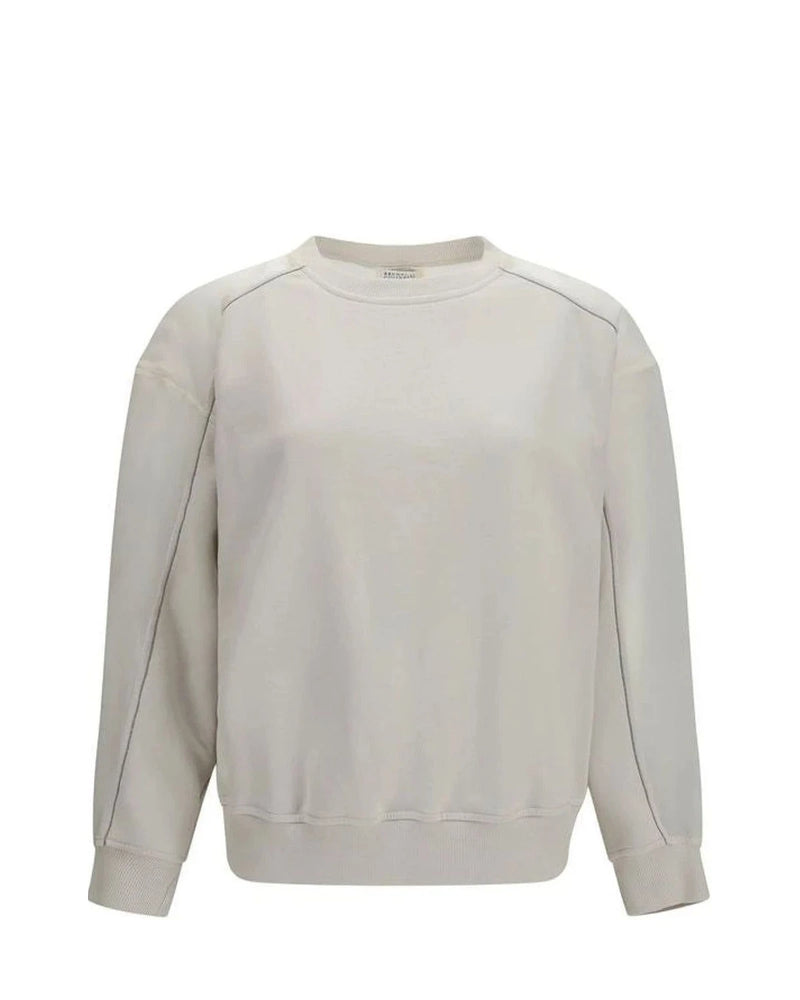 Brunello Cucinelli Sweatshirt in white, Cotton