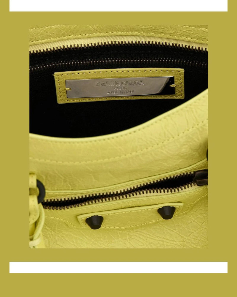 Balenciaga Satchel Bag in yellow, Lamb Leather — view 4
