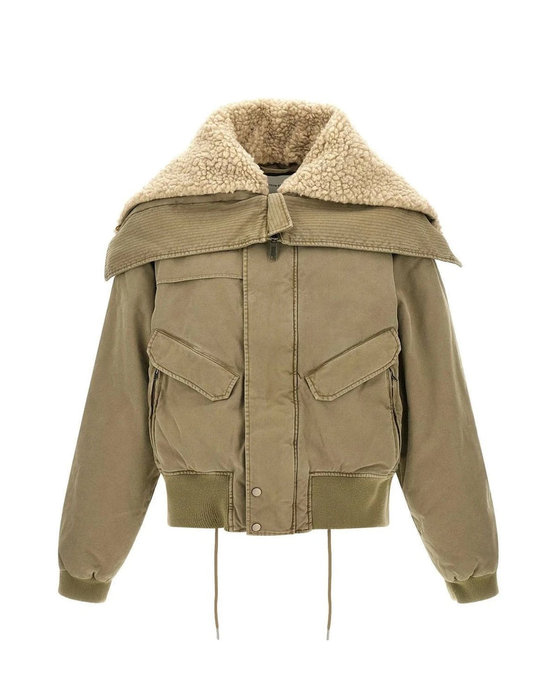 Entire Studios Bomber Jacket in beige, Cotton