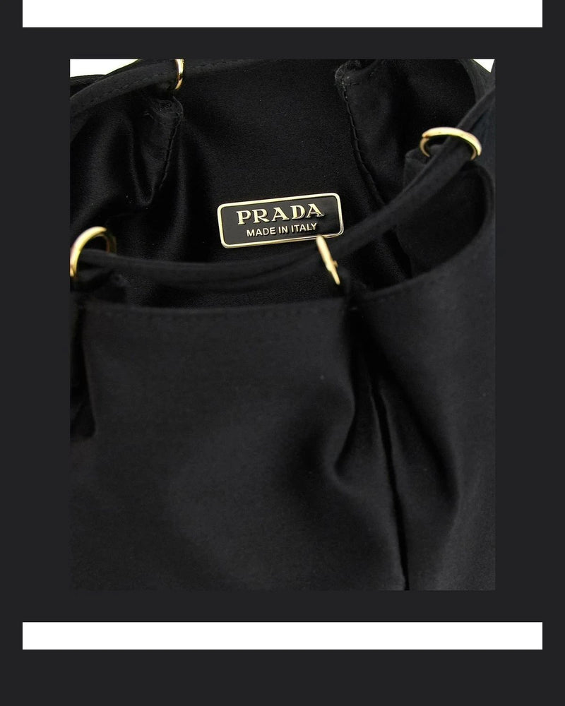 Prada Bucket Bag in black, Viscose — view 4