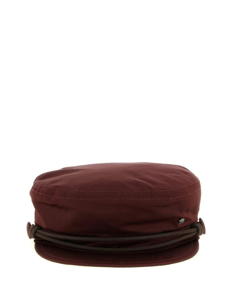 Maison Michel Flat Cap in red, Polyester