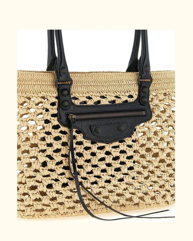 Balenciaga Tote Bag in beige, Viscose — view 3