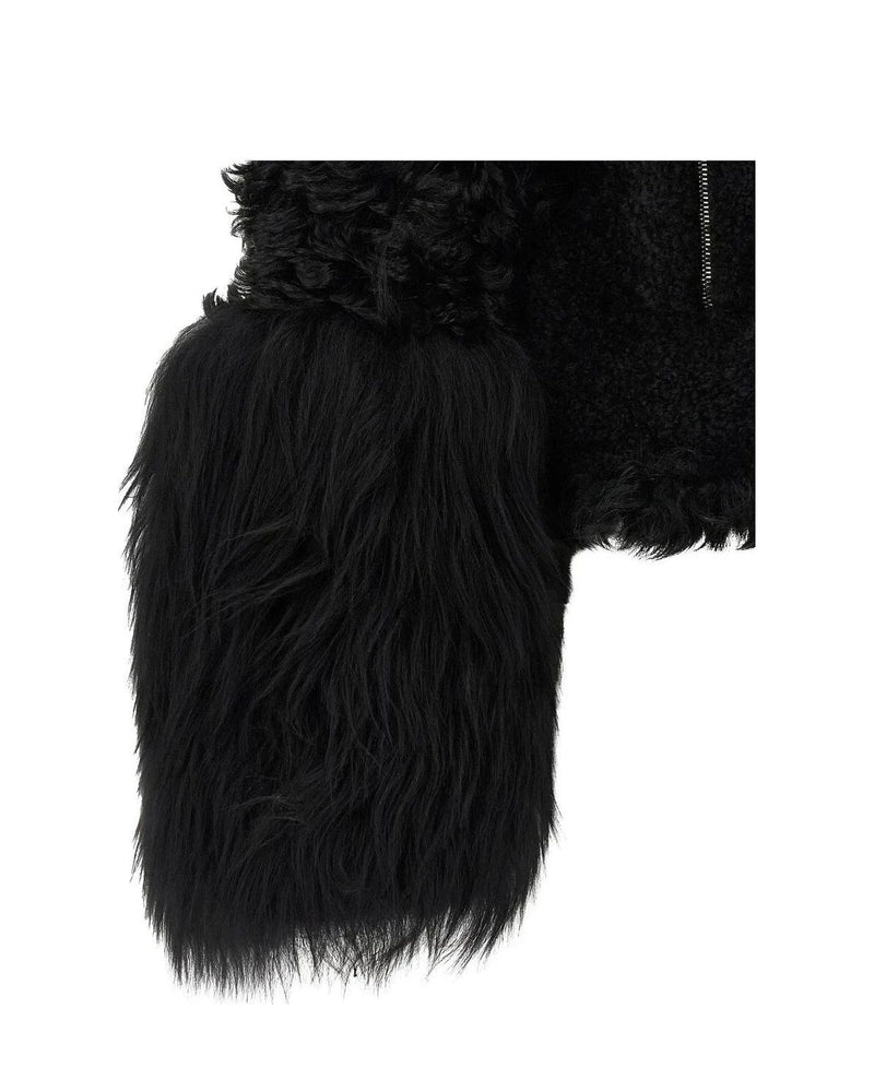 Fendi Bomber Jacket in black, Lamb Leather — view 4