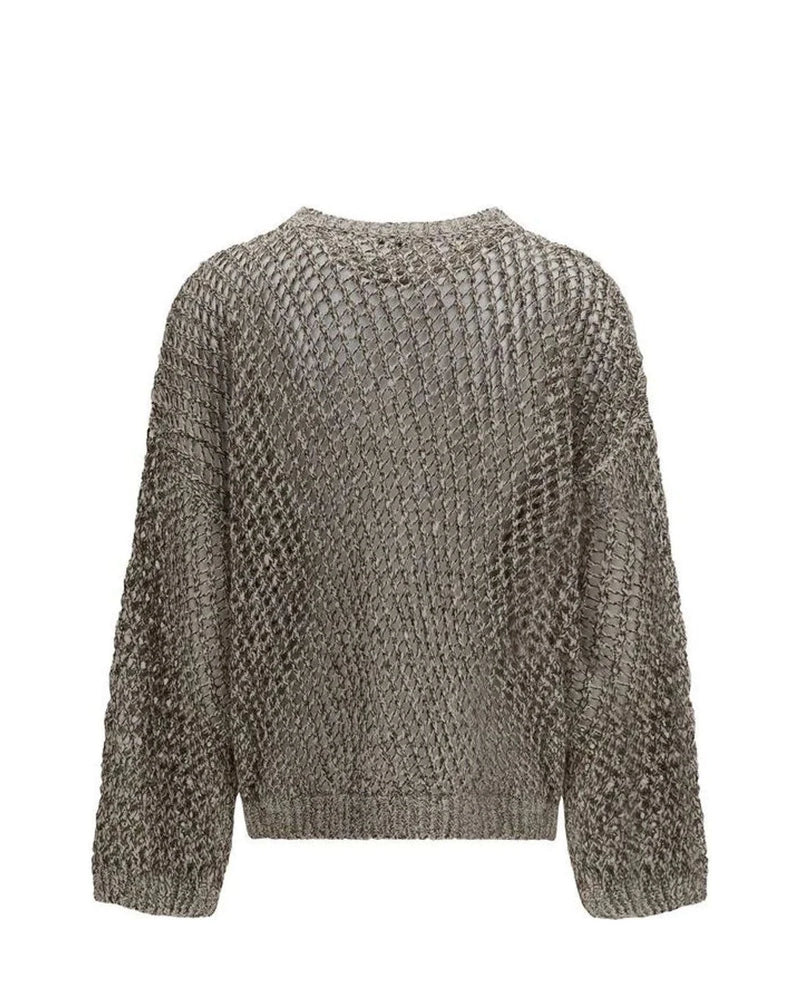 Brunello Cucinelli Sweater in beige, Silk — view 2