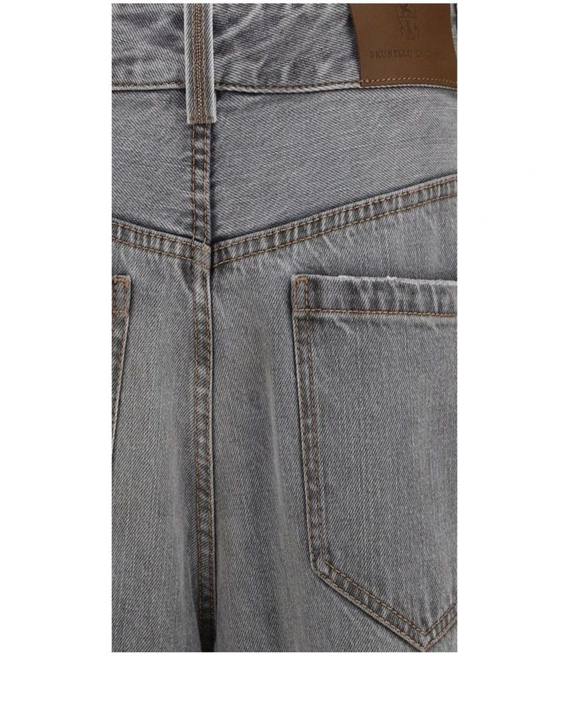Brunello Cucinelli Jean in gray, Cotton — view 3