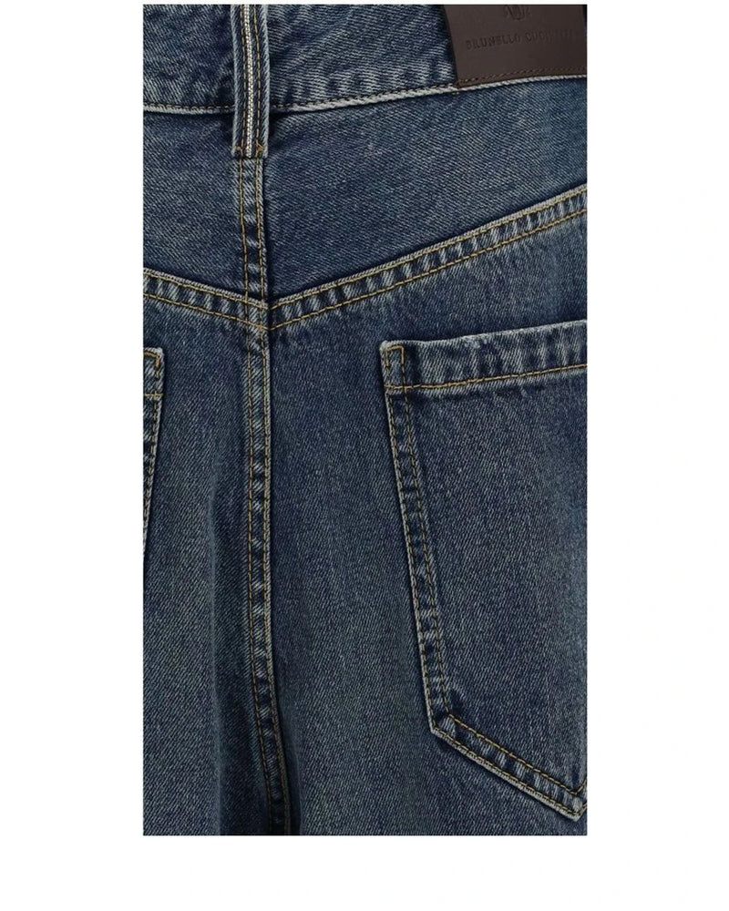 Brunello Cucinelli Jean in blue, Cotton — view 3