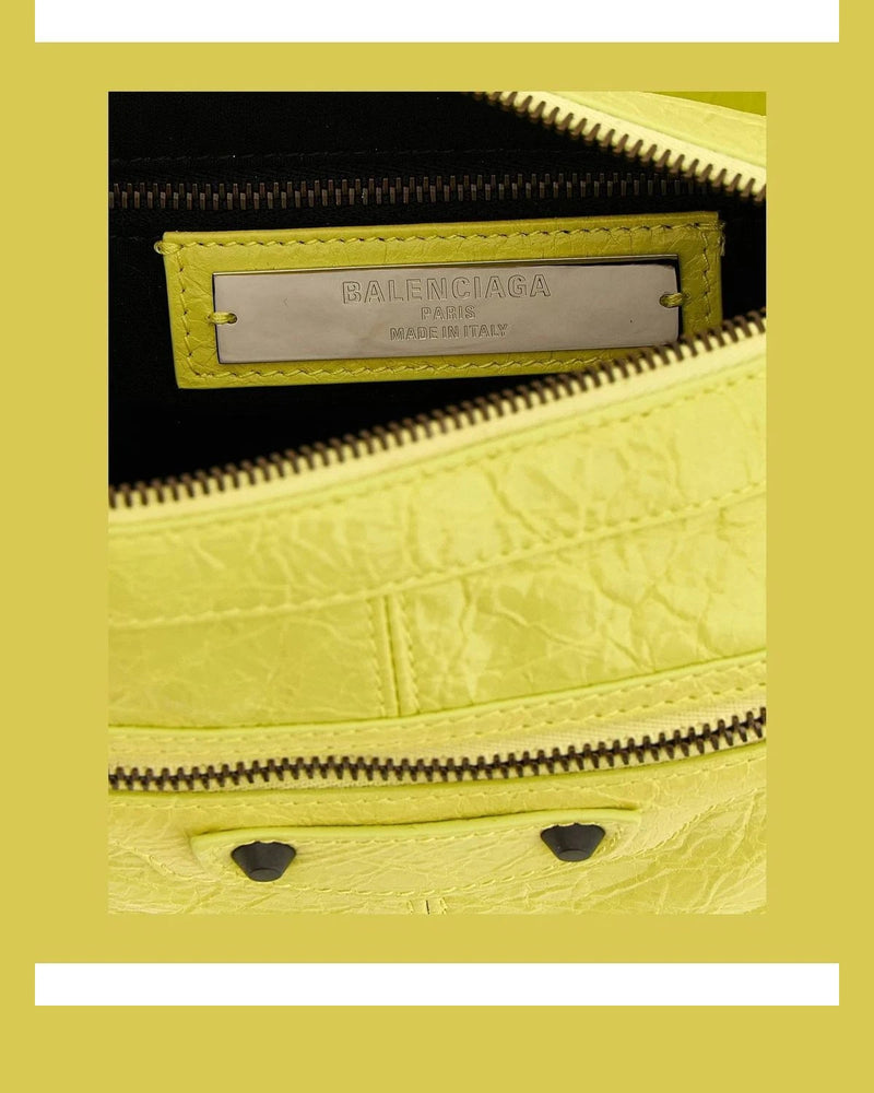 Balenciaga Shoulder Bag in yellow, Lamb Leather — view 4