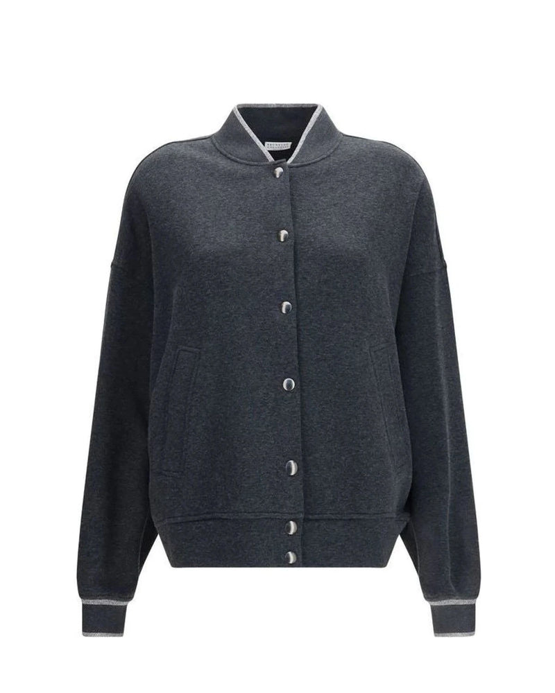Brunello Cucinelli Bomber Jacket in gray, Cotton