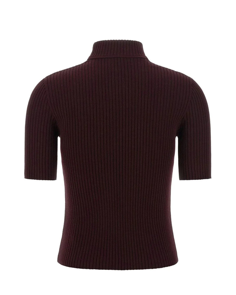 Courrèges Sweater in red, Viscose — view 2