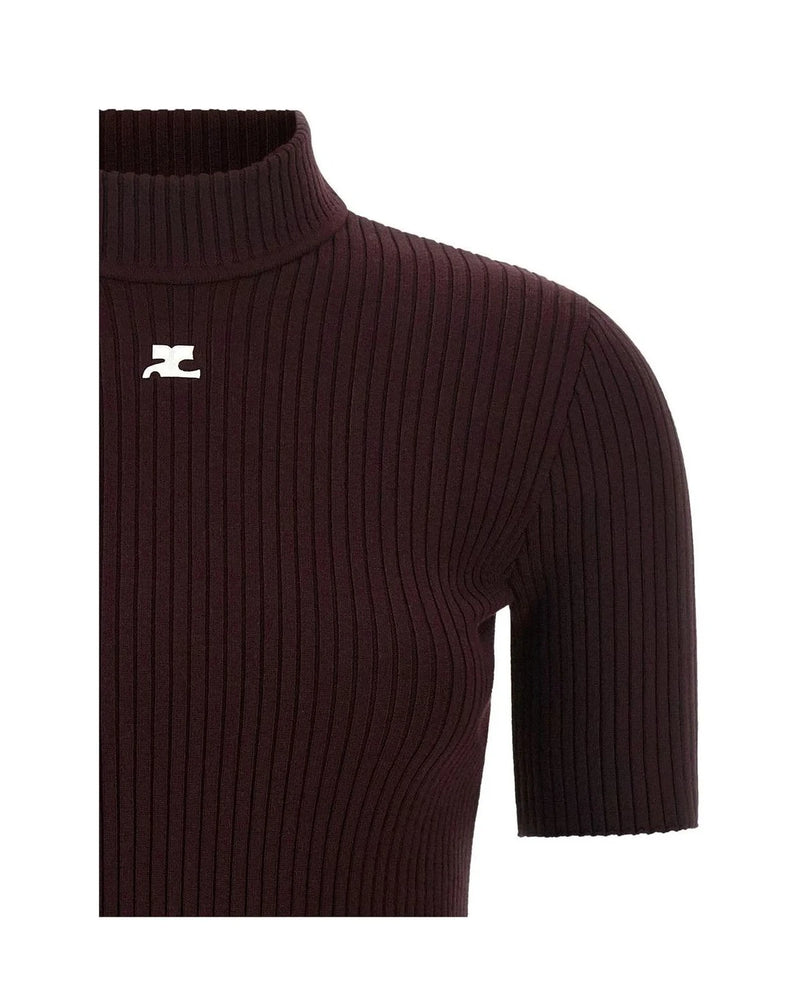 Courrèges Sweater in red, Viscose — view 3
