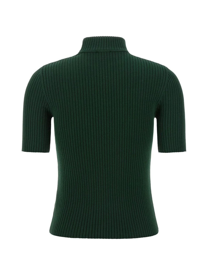 Courrèges Sweater in green, Viscose — view 2