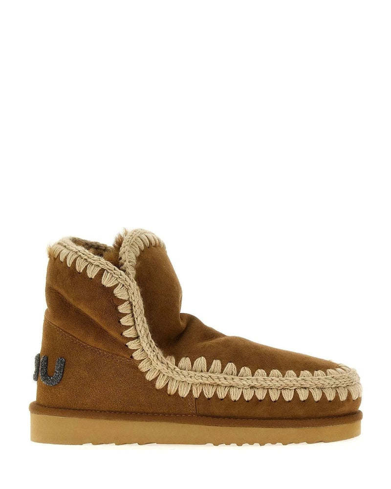Mou Ankle Boots in brown, Sheepskin Leather