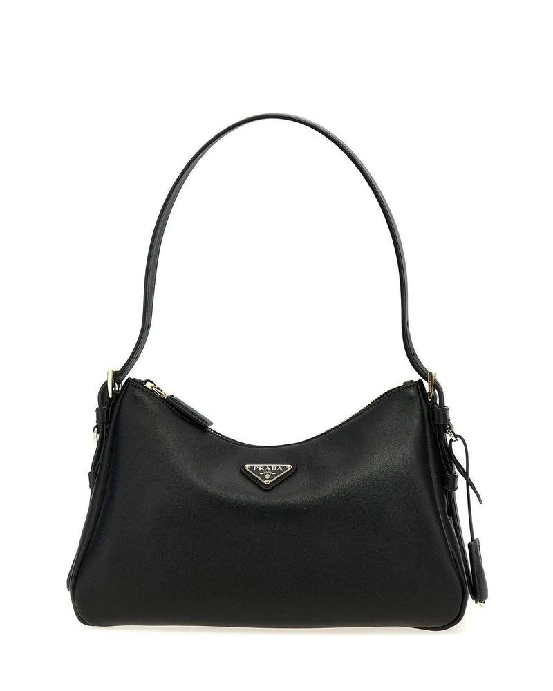 Prada Shoulder Bag in black, Calfskin Leather