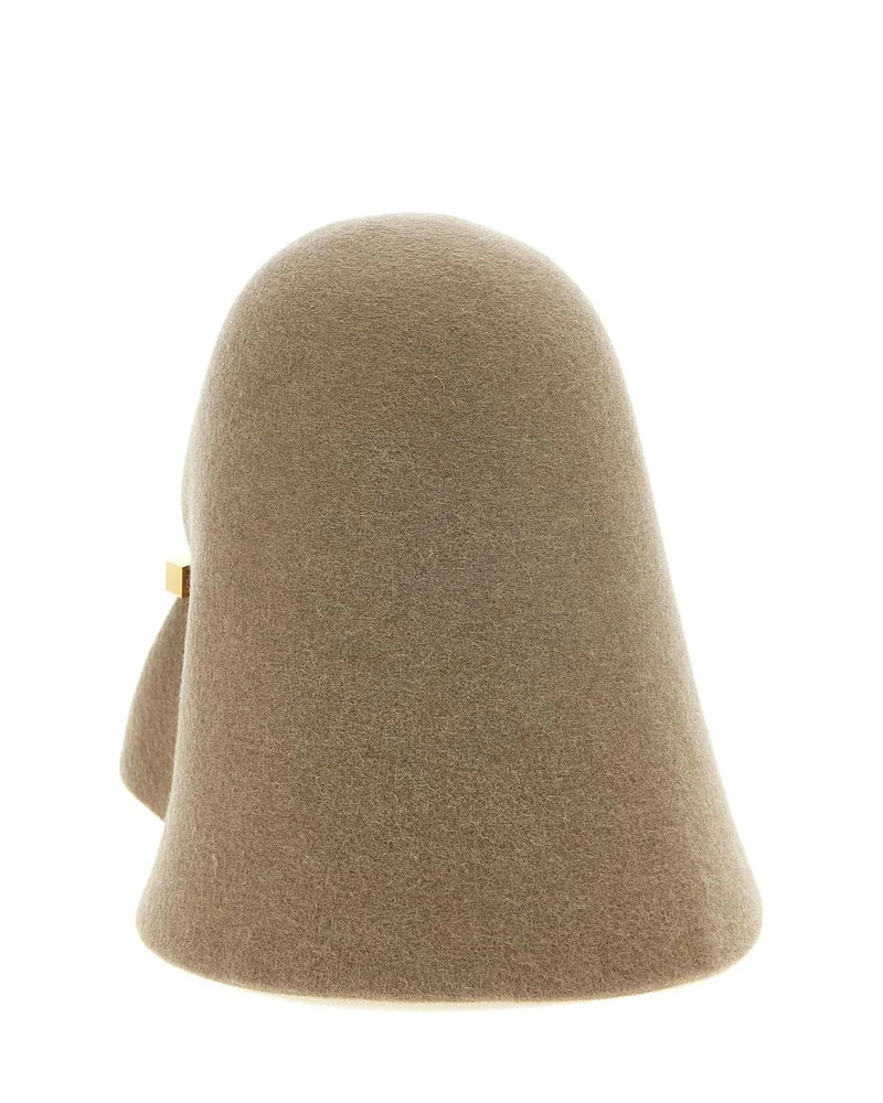 Jacquemus Cloche Hat in beige, Merino Wool — view 2