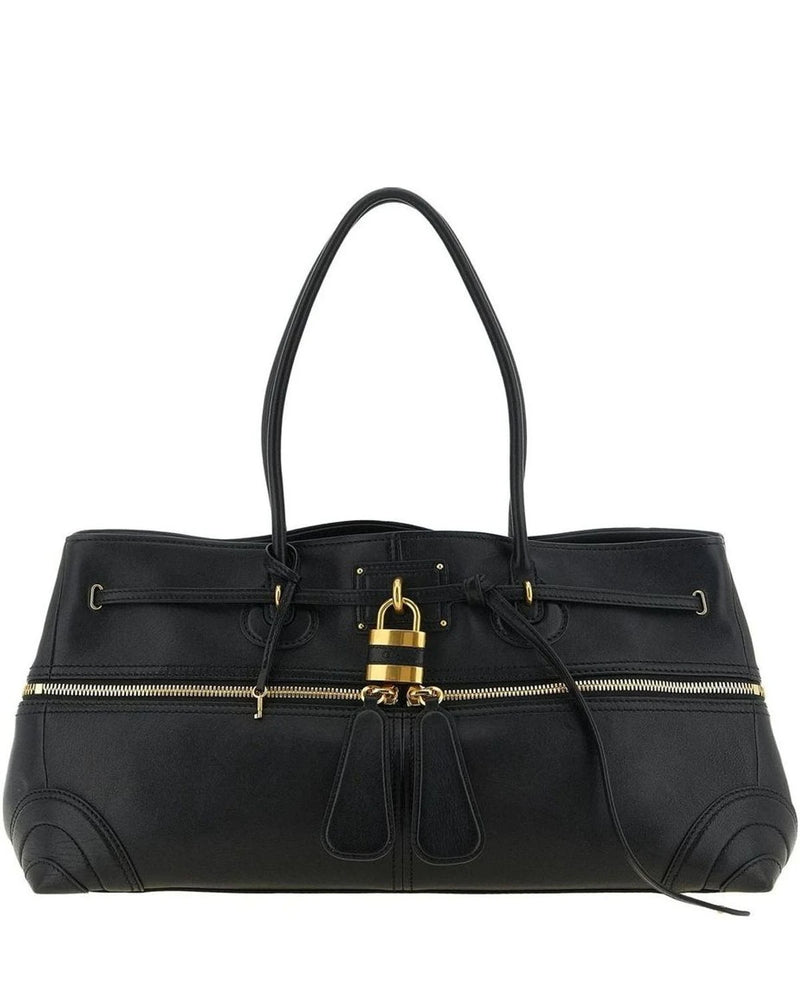 Chloé Shoulder Bag in black, Lamb Leather