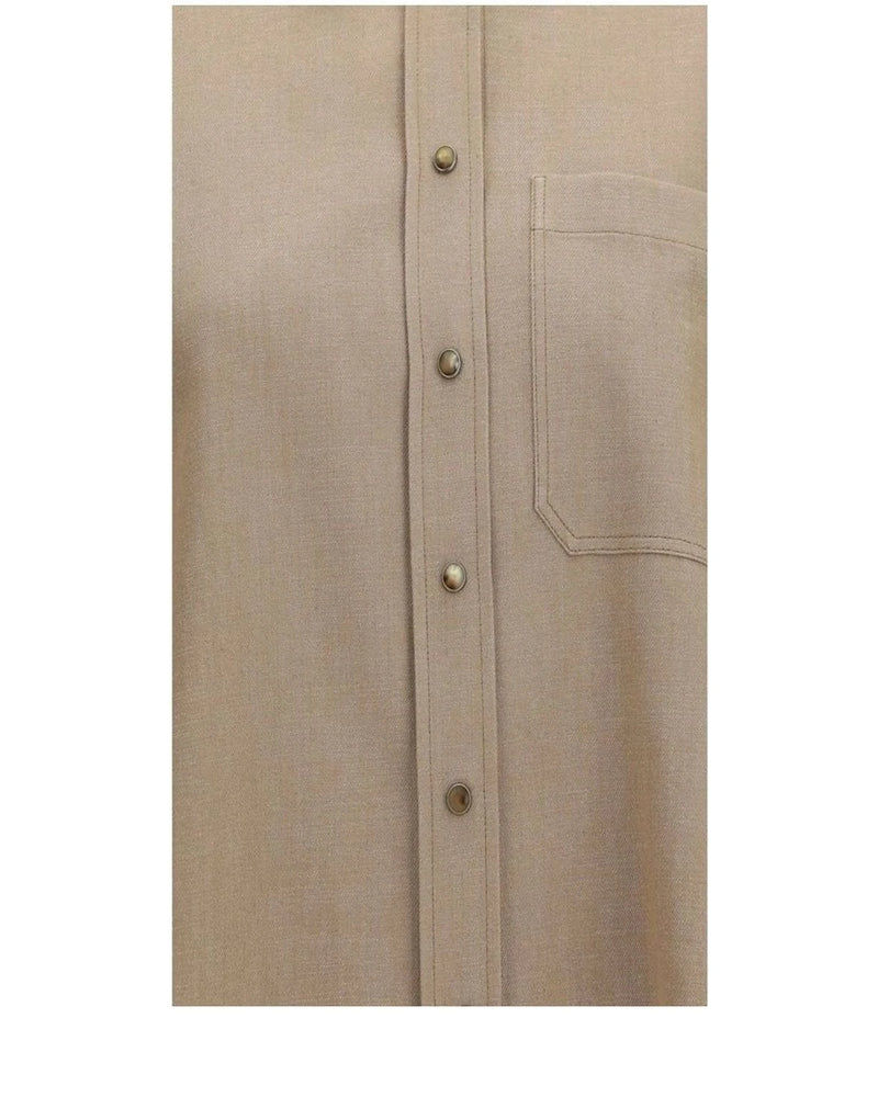 Brunello Cucinelli Dress Shirt in beige, Cotton — view 3