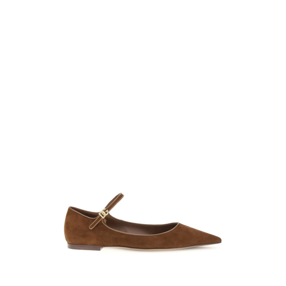Dolce & Gabbana Suede and Nappa Leather Ballerinas