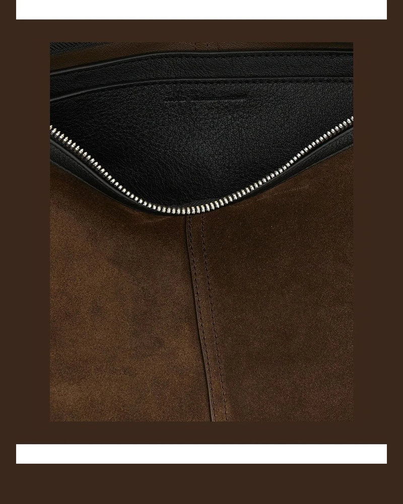 Ami Paris Cross Body Bag in brown, Cow Leather — view 4
