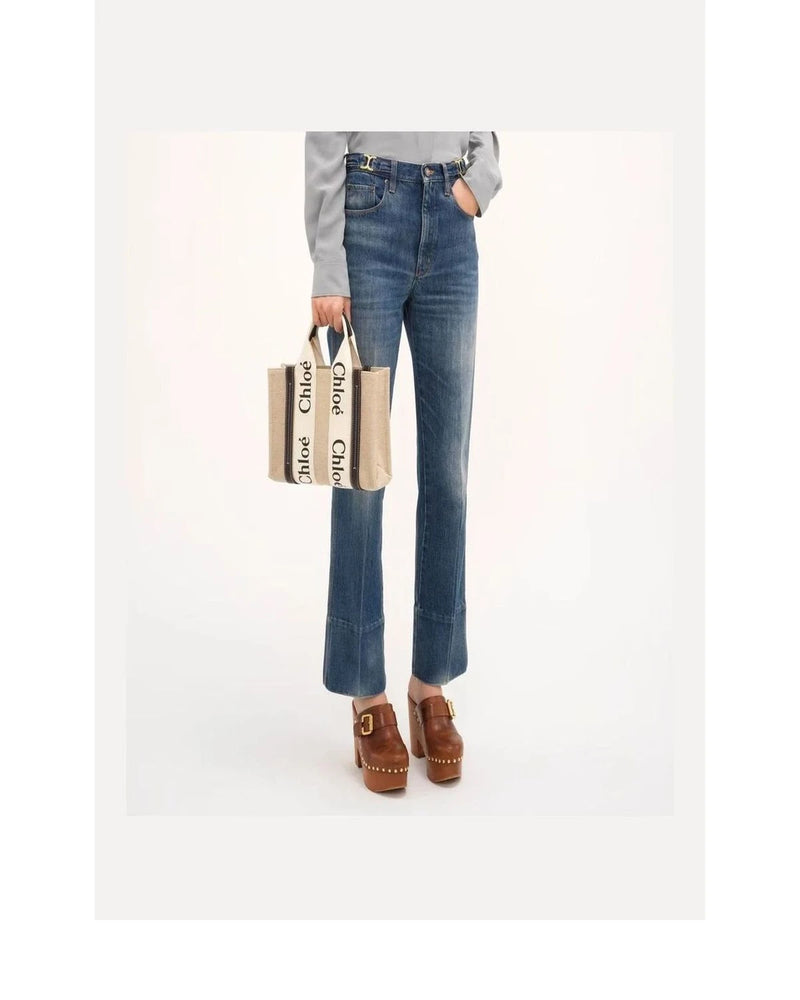 Chloé Tote Bag in beige, Linen — view 3