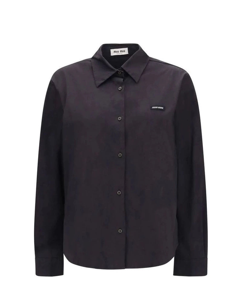 Miu Miu Dress Shirt in black, Cotton