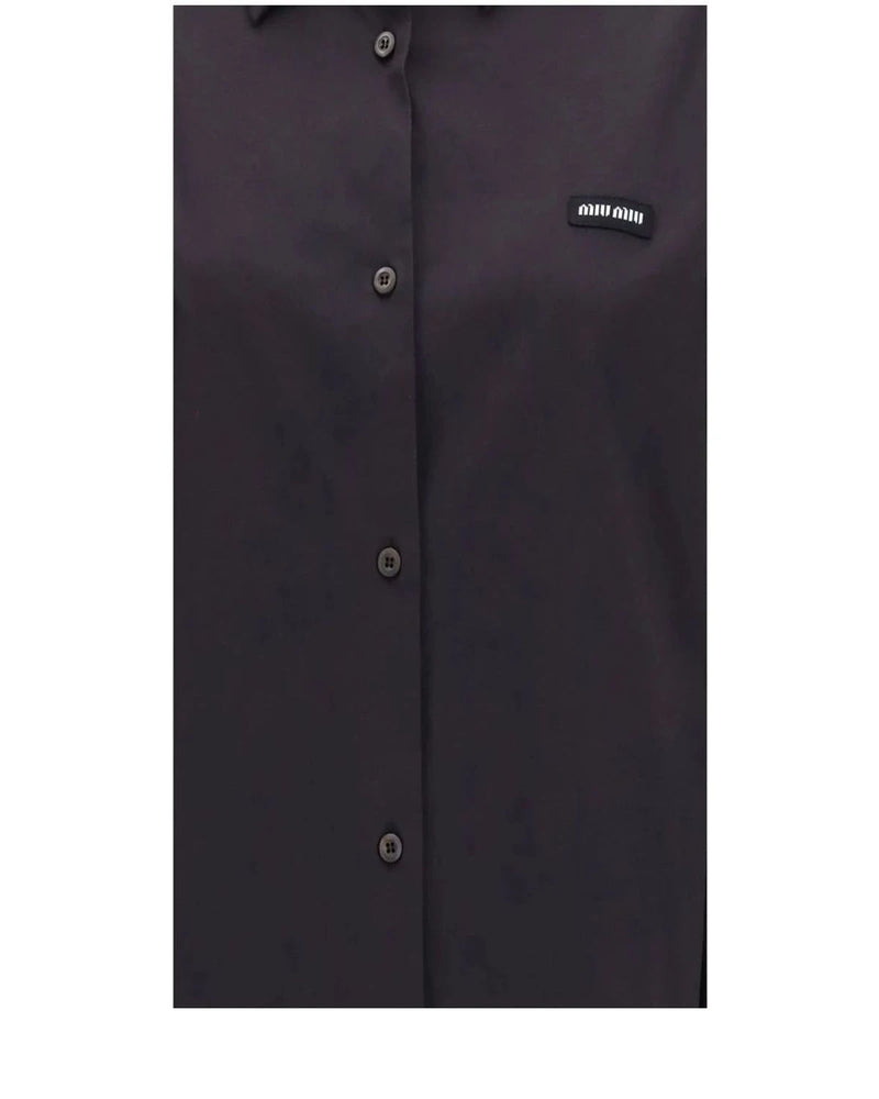 Miu Miu Dress Shirt in black, Cotton — view 3