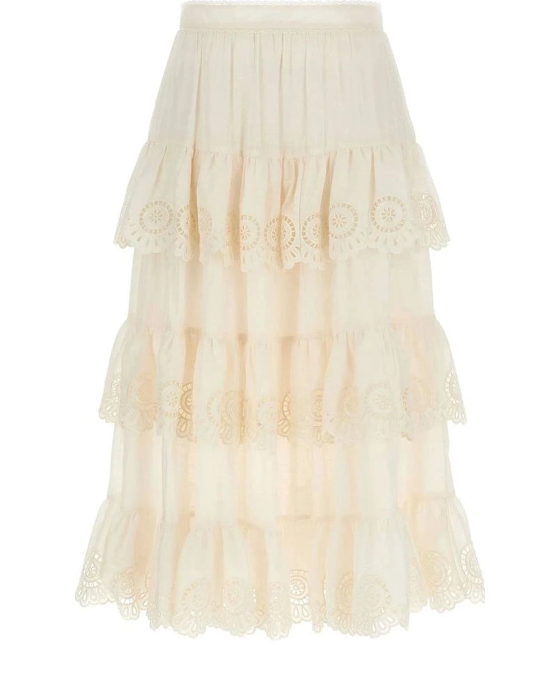 Zimmermann Skirt in white, Cotton