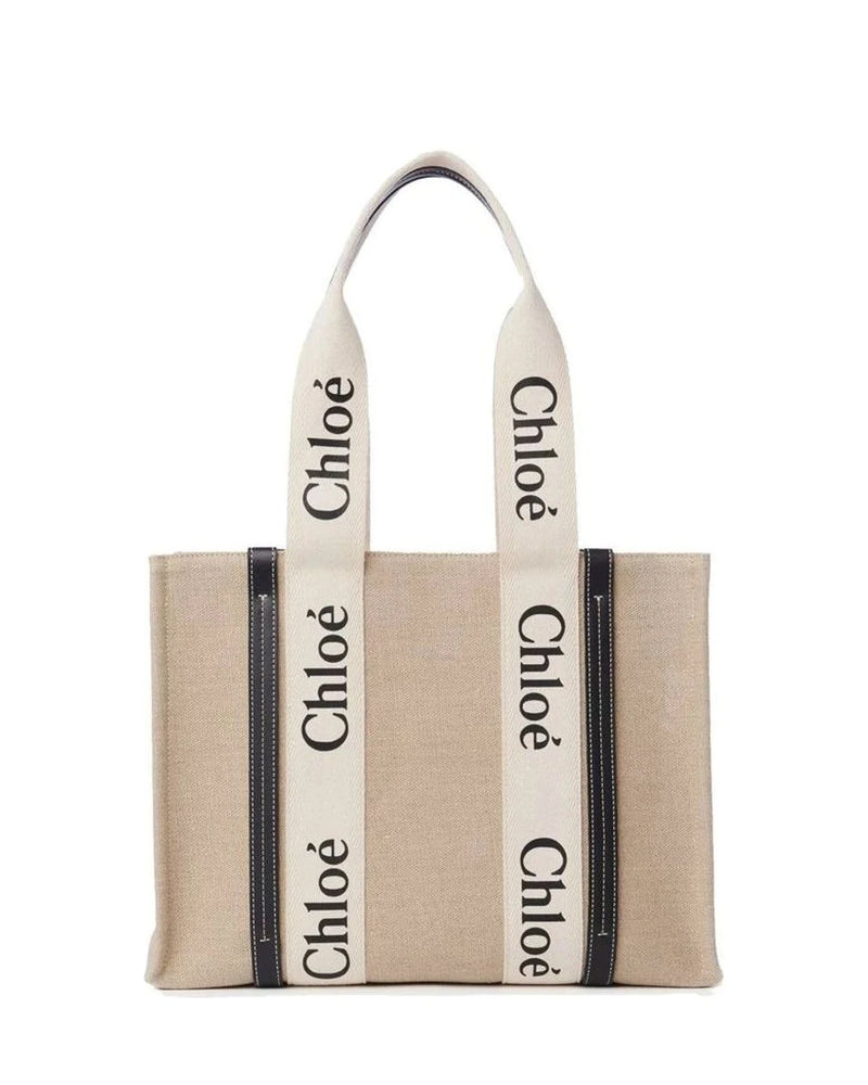 Chloé Tote Bag in beige, Linen