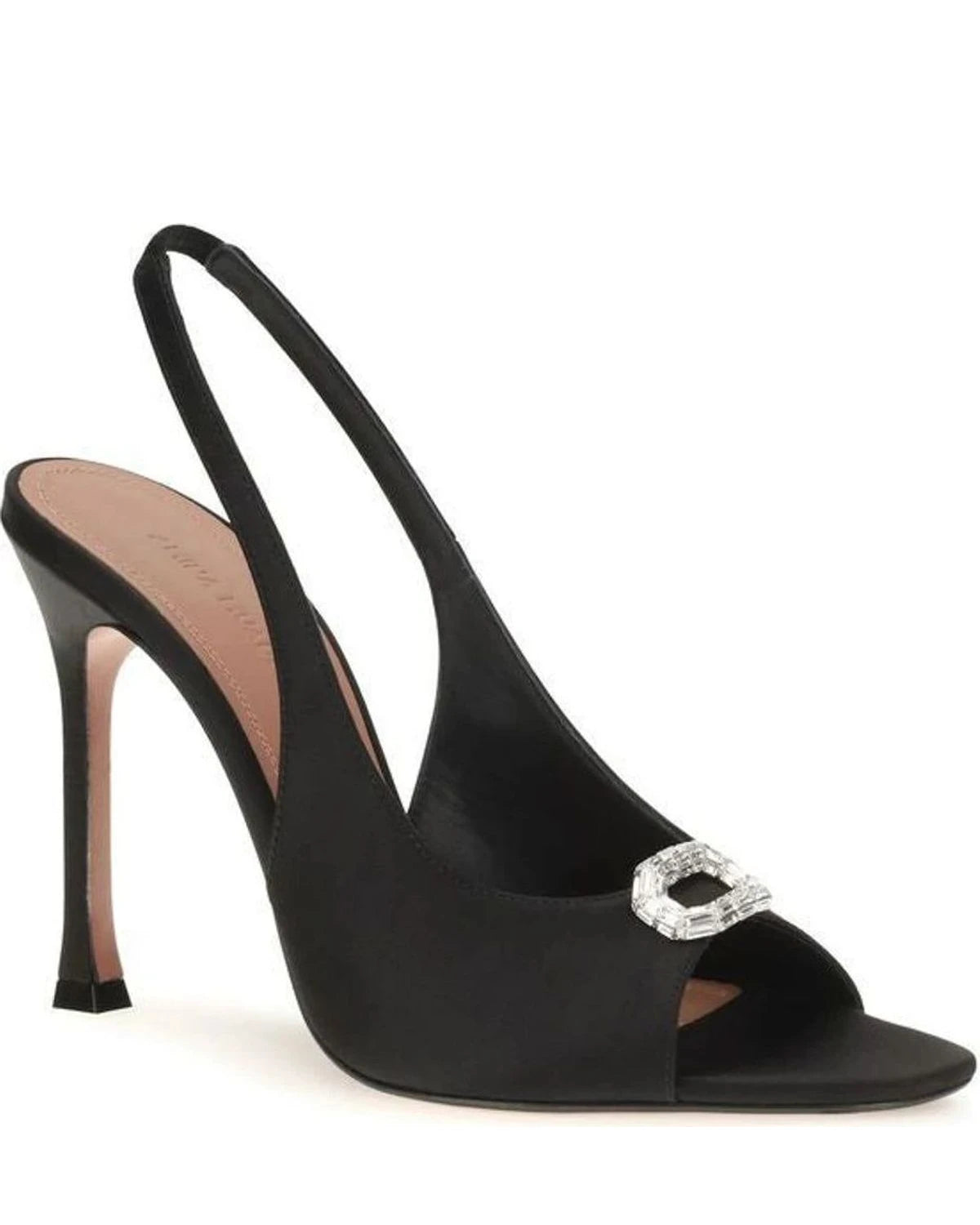 Amina Muaddi Sandals in black, Silk Satin — view 2