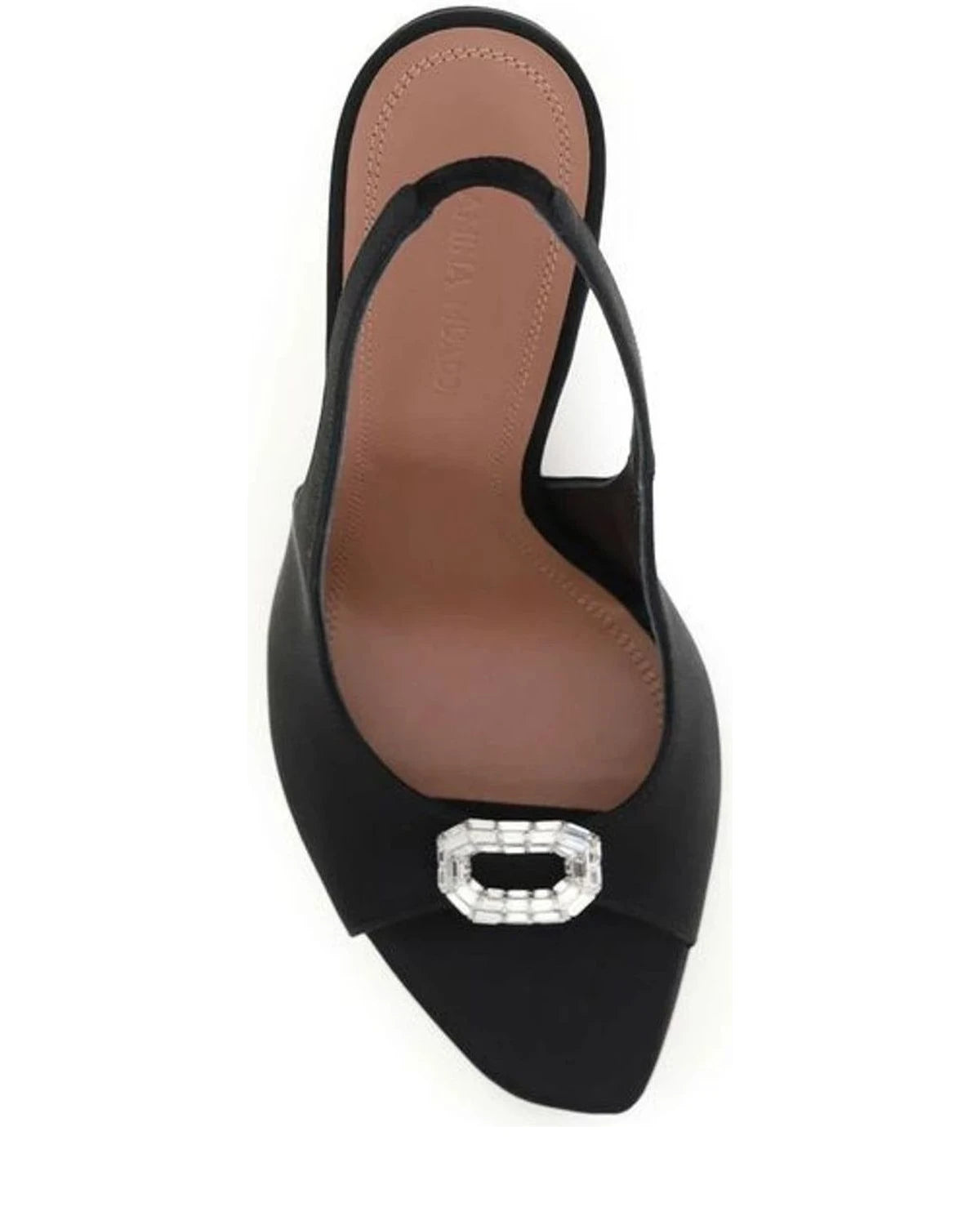 Amina Muaddi Sandals in black, Silk Satin — view 4