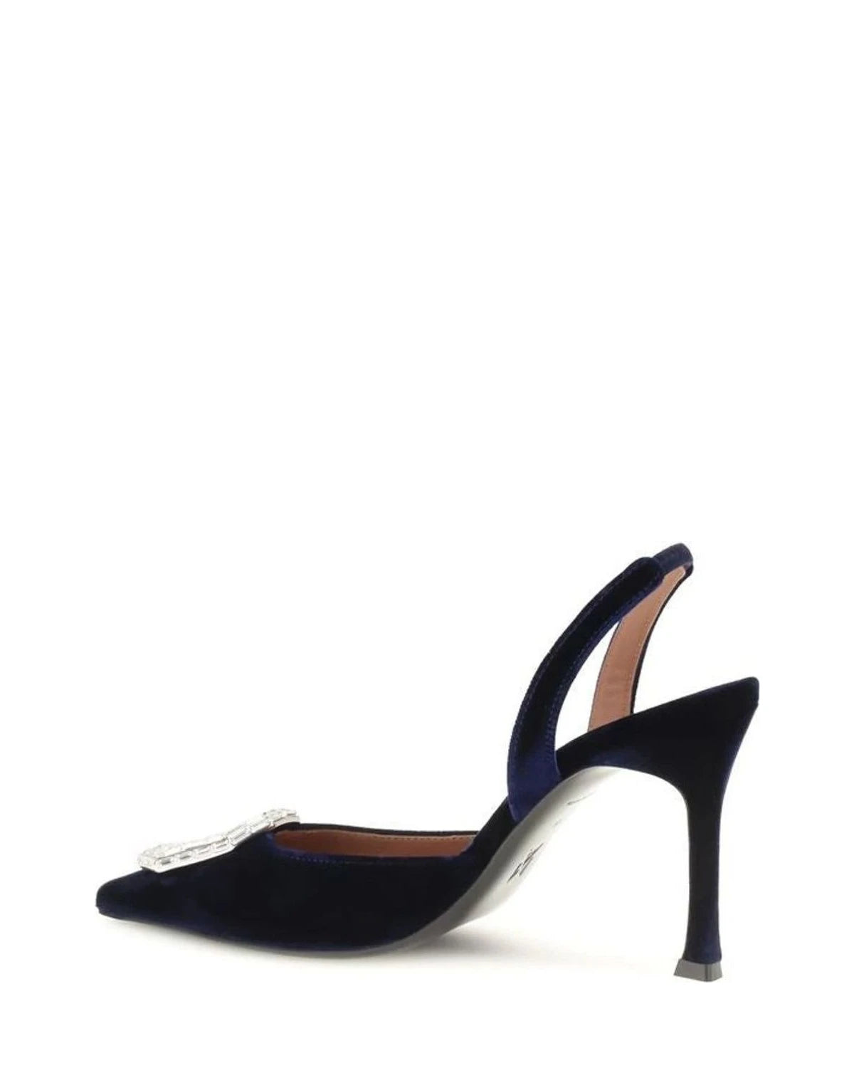 Amina Muaddi Pumps in blue, Double Velvet — view 3