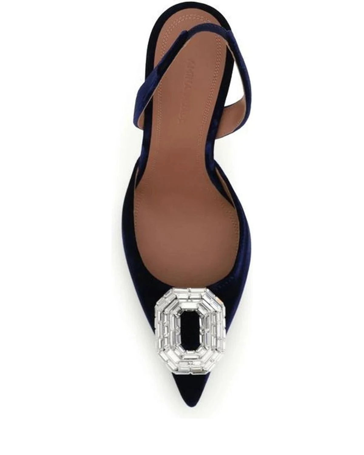 Amina Muaddi Pumps in blue, Double Velvet — view 4