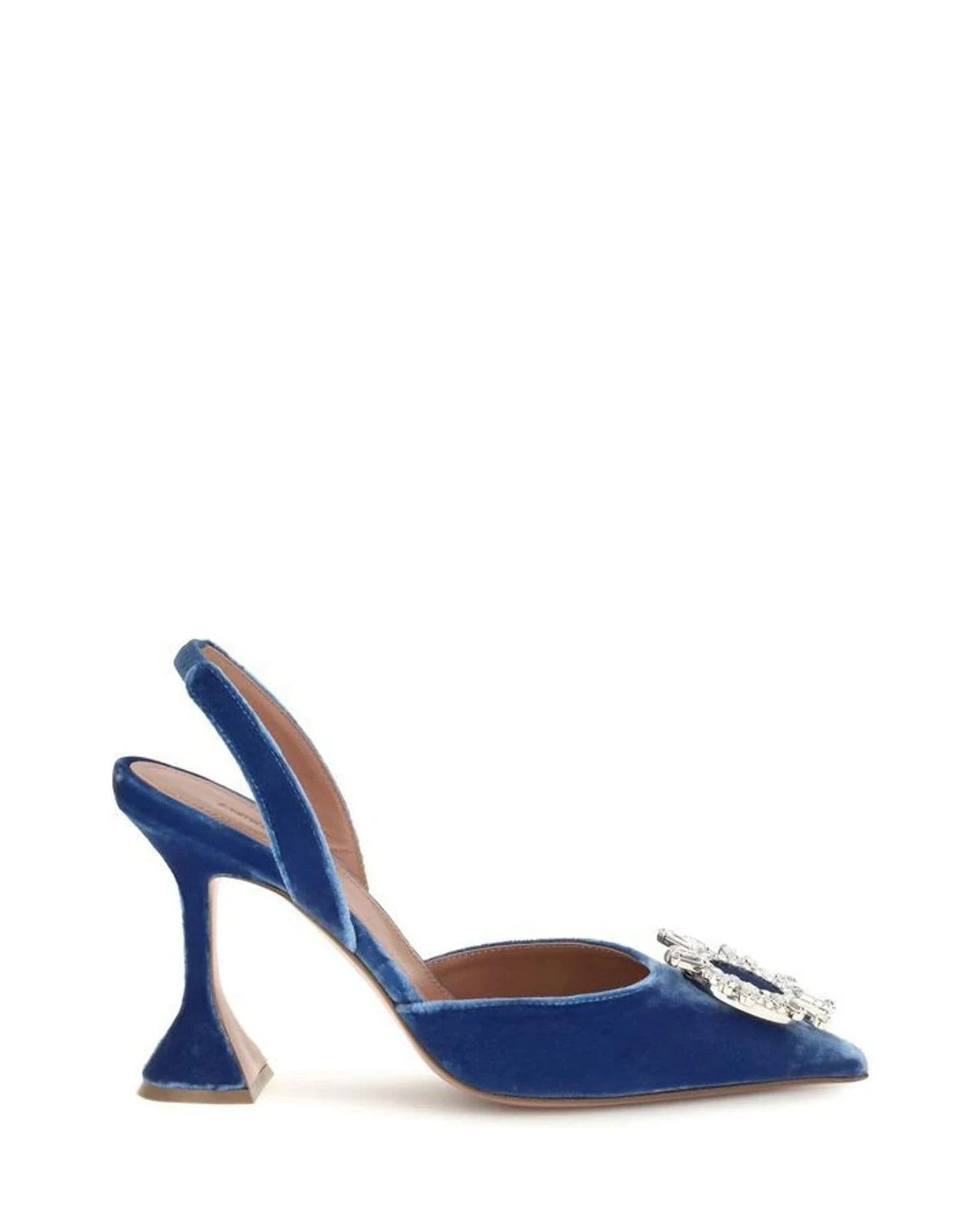 Amina Muaddi Sandals in blue, Double Velvet
