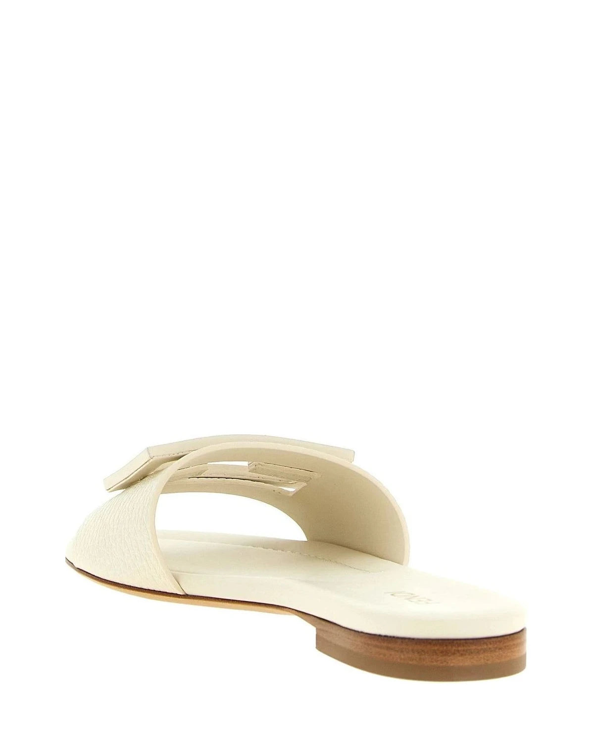 Fendi Slides in white, Calfskin Leather — view 3